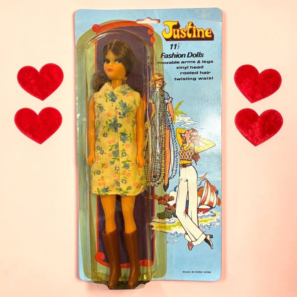 New Justine 11.5" Fashion Doll Vintage Hong Kong Movable Arms Legs Vinyl Head A